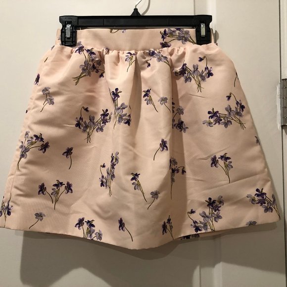 NWT | RedValentino Violet floral print mini skirt size Small - Picture 5 of 7